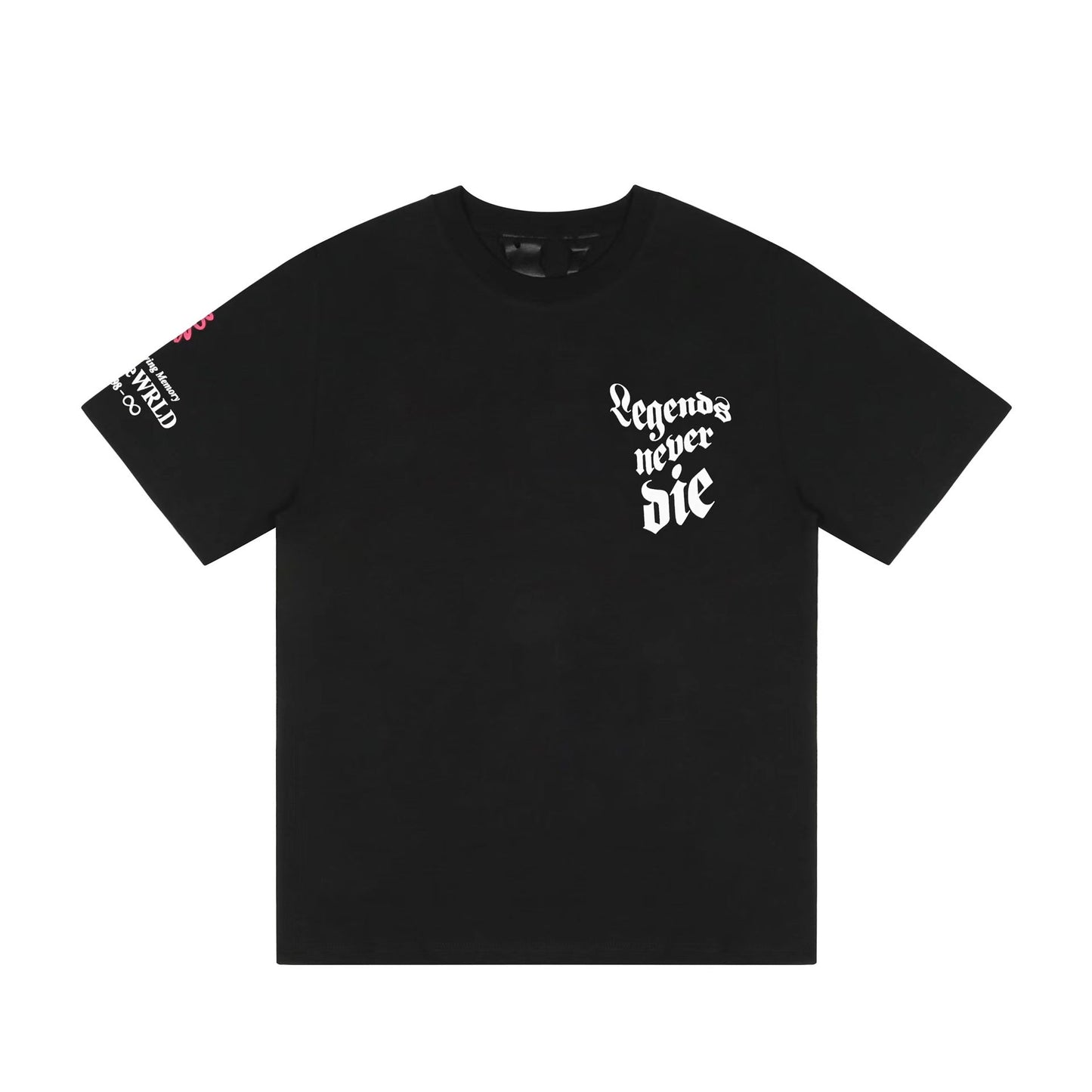 Vlone T Shirts Character Butterfly Red Flower Large V Printed Short Sleeve T-shirt Men and Women Hip Hop Half Sleeve