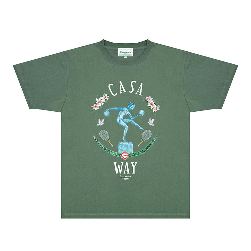 Casablanca T Shirts Fashion Print Street