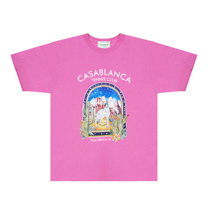 Casablanca T Shirts Fashion Print Street