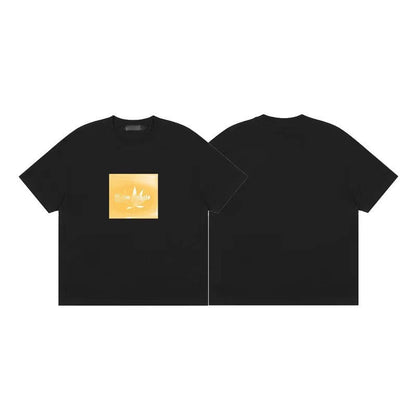 Palm Angels T Shirts Angel Leaves Letter Print Short-Sleeve T-shirt