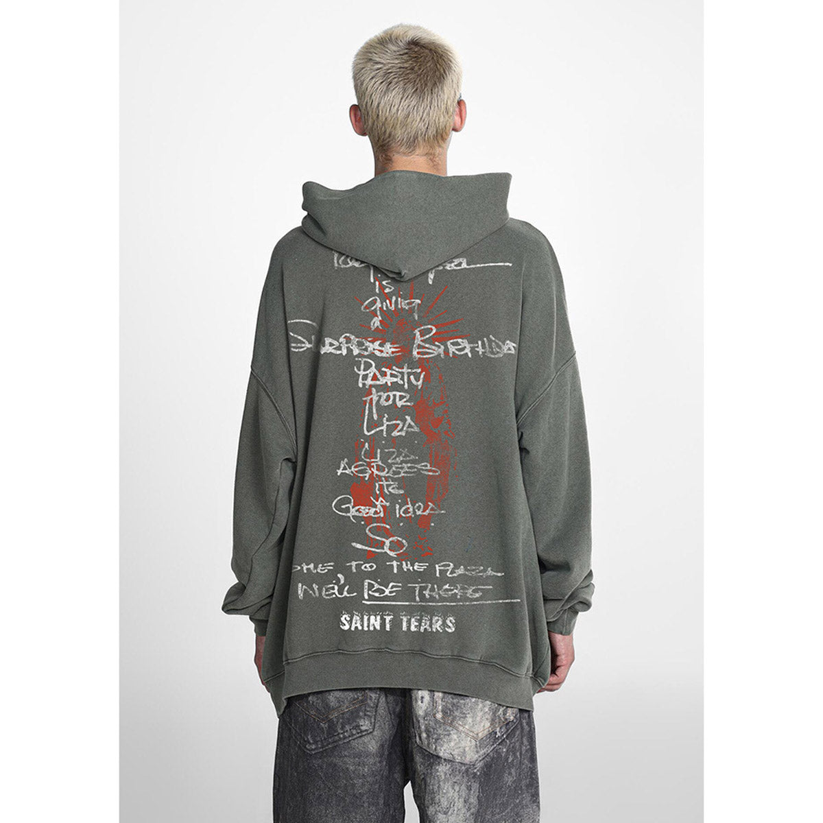 Unisex Hoodies Saint Michael Vintage Hip Hop Old Loose Hoodie