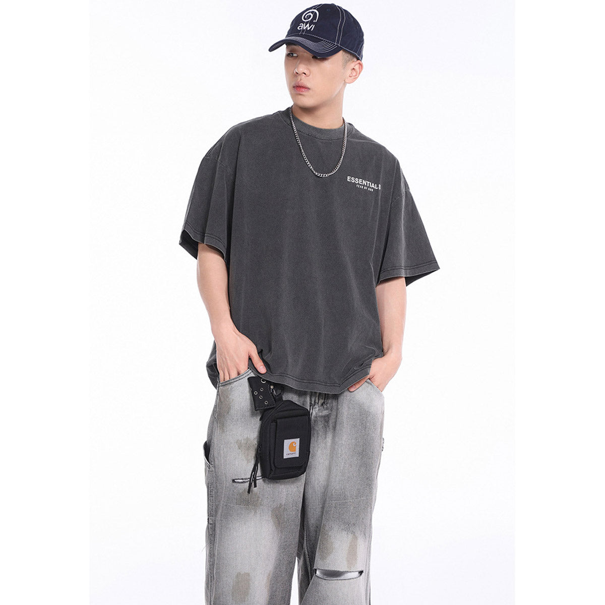 Unisex T-Shirts FOG VINTAGE Cotton Loose T-Shirts