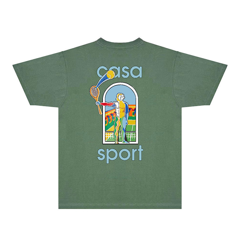 Casablanca T Shirts Fashion Print Street