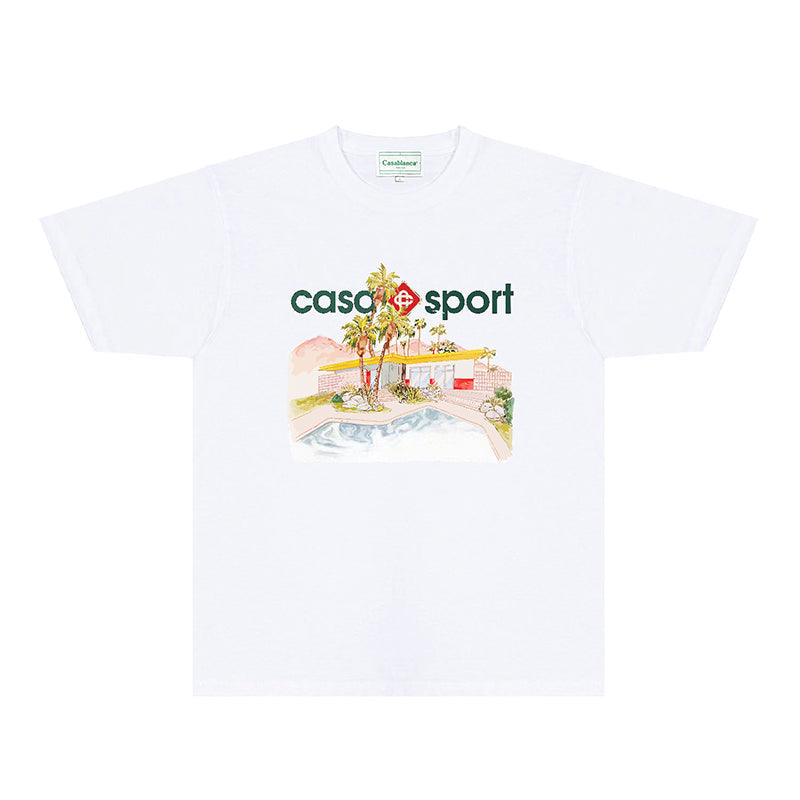 Casablanca T Shirts Fashion Print Street