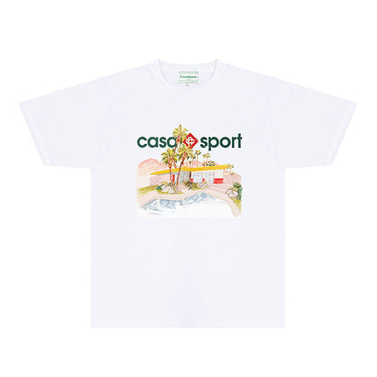 Casablanca T Shirts Fashion Print Street