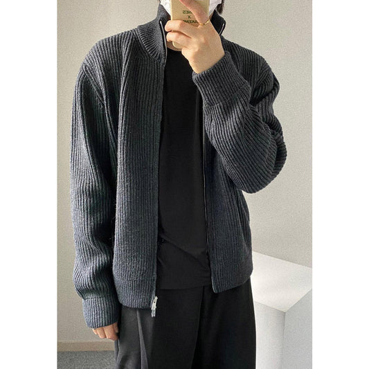Unisex Sweater Turtleneck Zip Cardigan Sweater