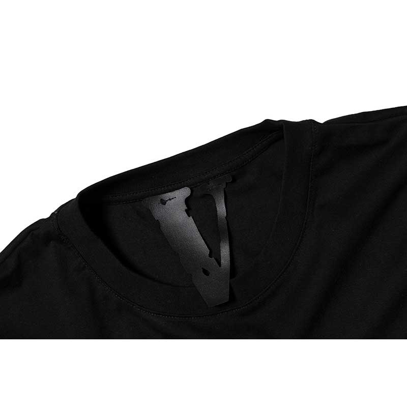 Vlone T Shirts Cartoon Character Eye Print Short Sleeve T-shirt Men's and Women's Large V Loose Half Sleeve