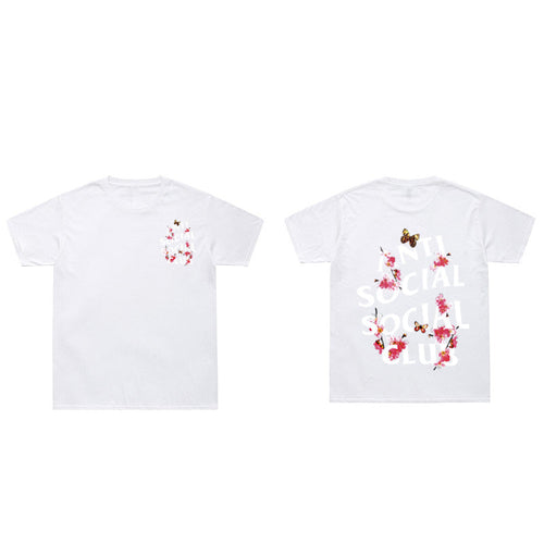 Anti Social Club T Shirt Summer Short Sleeve T-shirt Printed Short T Loose