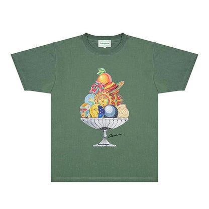 Casablanca T Shirts Fashion Print Street