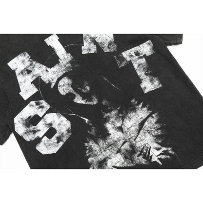 Unisex T-Shirts Wash Vintage Jesus Print Saint Michael Vintage Tee
