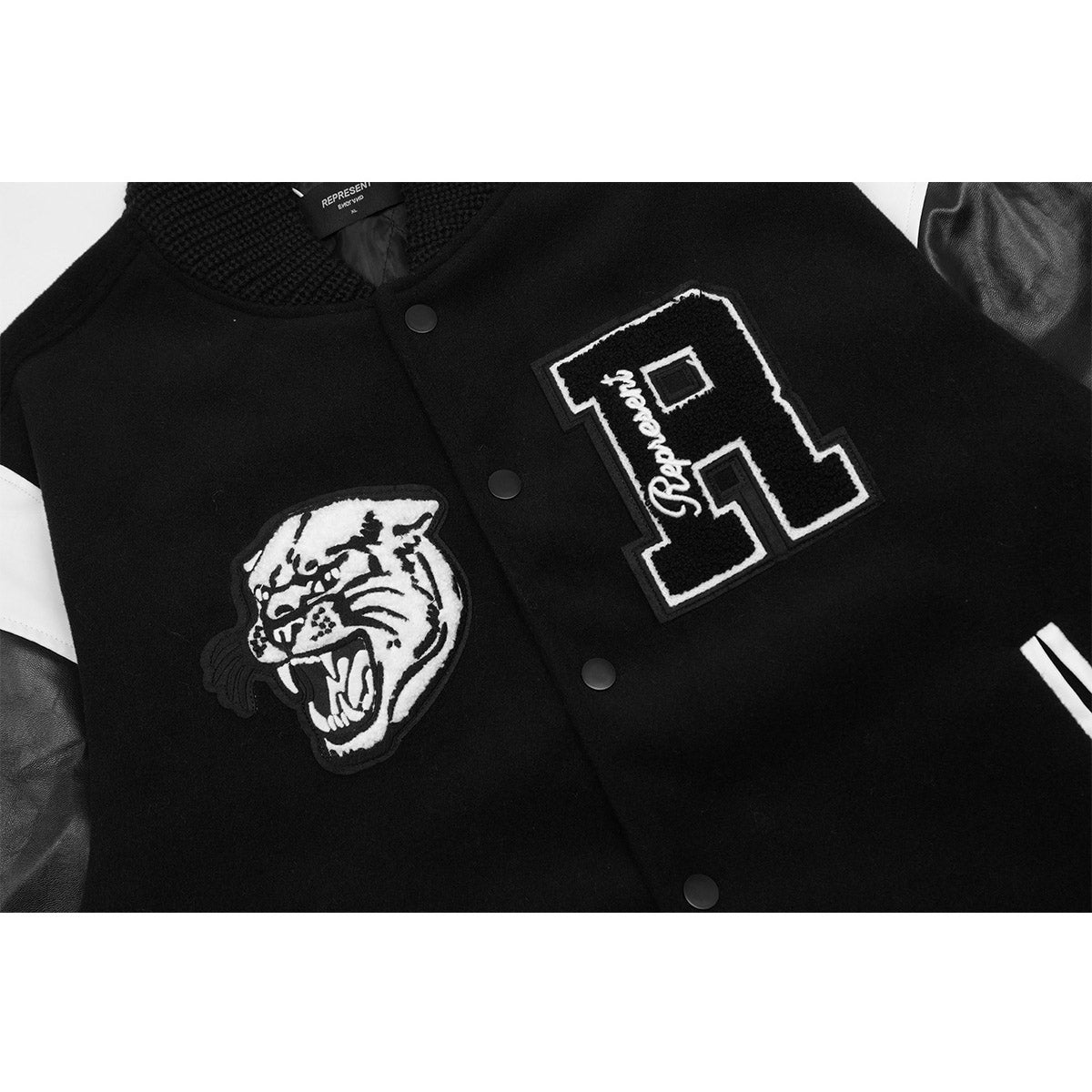 Unisex Baseball Jersey Represents Loose Leather Sleeve Baseball Jacket