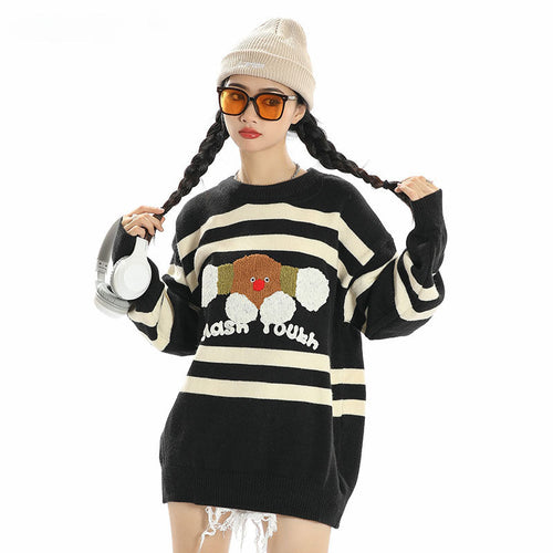 Women Sweater Vintage Knitted Couple Sweater