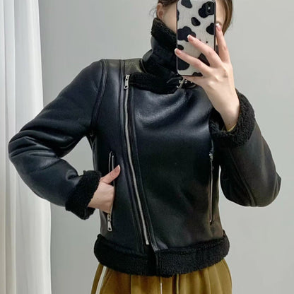Women Cotton Coat Lamb Wool Loose Thick