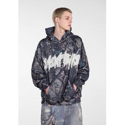 Unisex Hoodies Saint Michael Fashion Tree Pattern Camouflage Loose Sweater