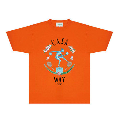 Casablanca T Shirts Fashion Print Street