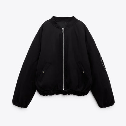 Women Cotton Coat Loose Lapel Baseball Uniform