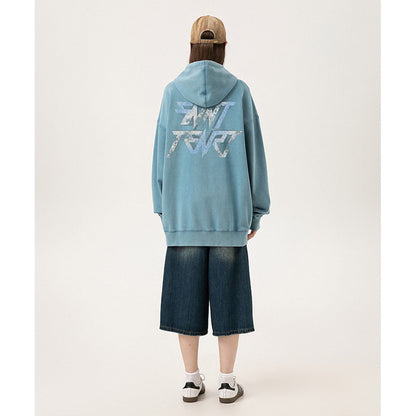 Unisex Hoodies Saint Michae Old Loose Hoodie
