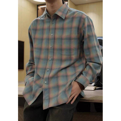 Unisex Shirts Pink Checked Shirts