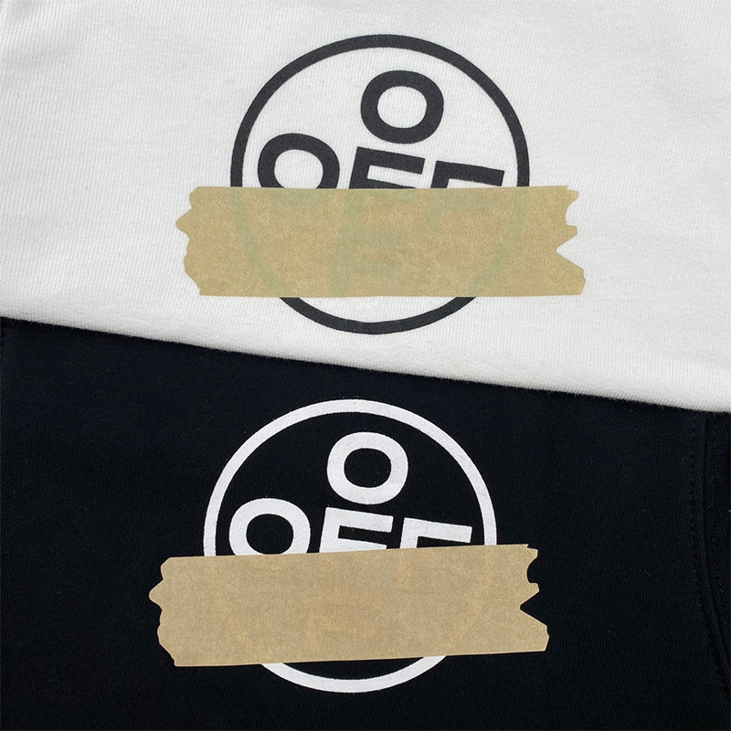 OW Hoodie Hot Stamping Tape Zipper Long-sleeved Sweatshirt
