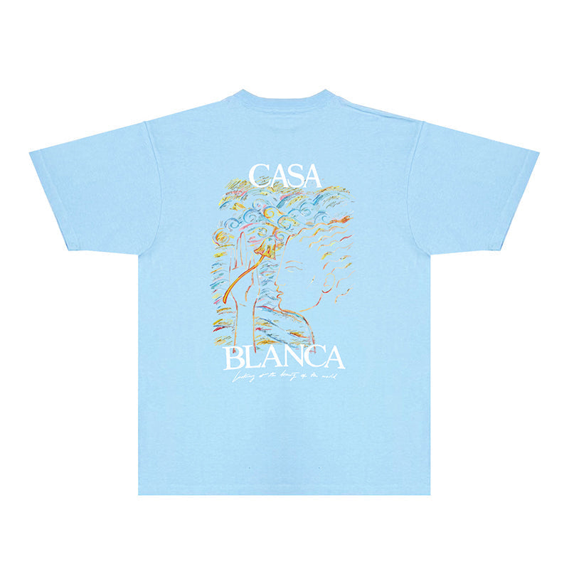 Casablanca T Shirts Fashion Print Street