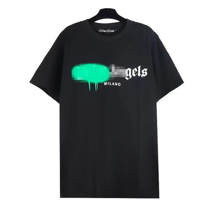 Palm Angle T Shirts Graffiti Flow Paint Printing Couple