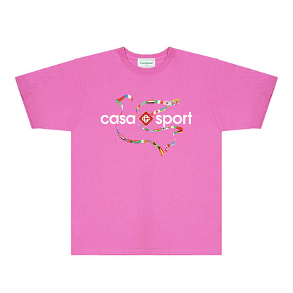 Casablanca T Shirts Fashion Print Street