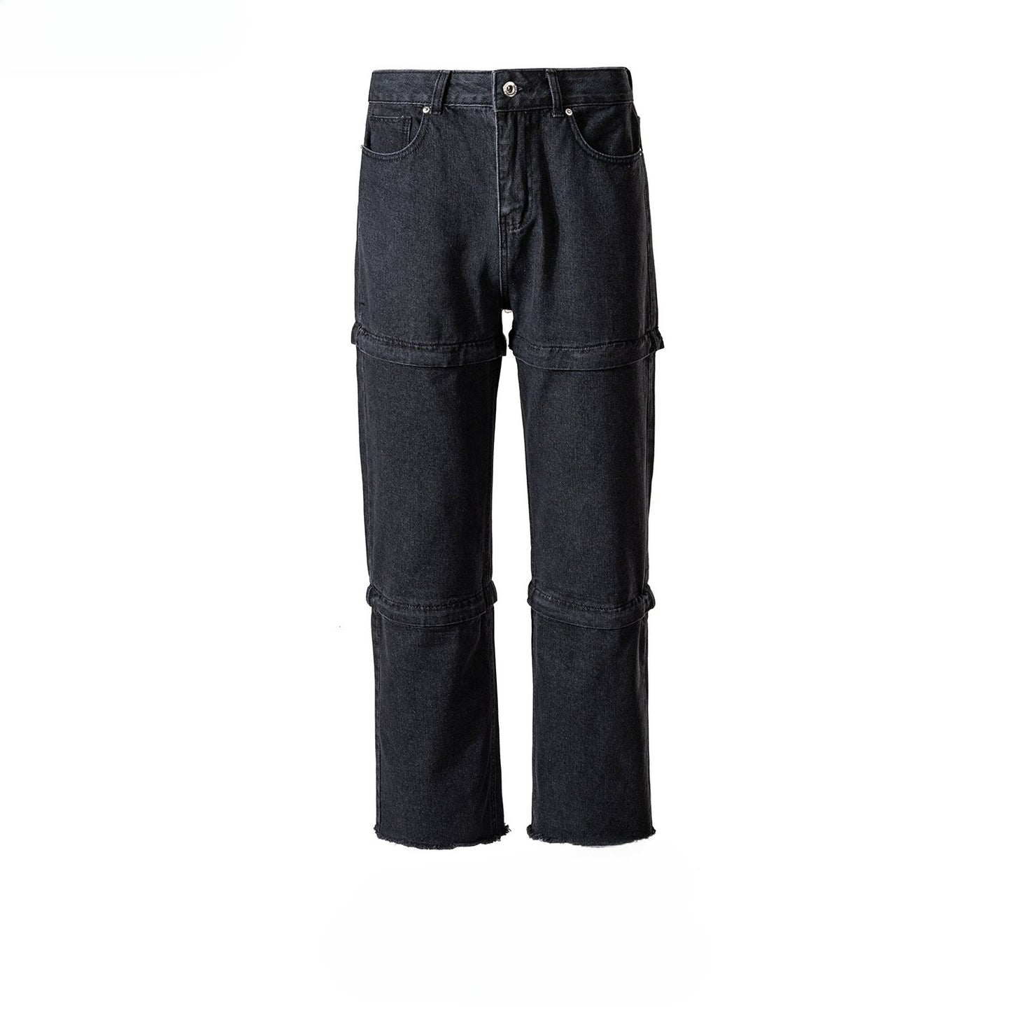 MIJKO Men's Vintage Pants MIJKO Men's Women's Autumn and Winter Zipper Pants Jeans
