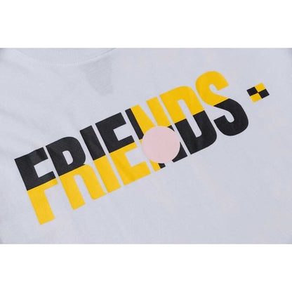 Vlone T Shirts Friends Large V Short Sleeve Loose T-shirt Men and Women Couple Half Sleeve