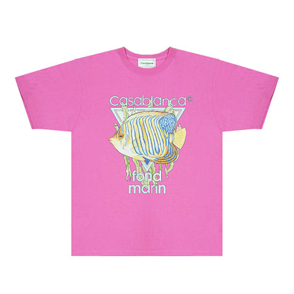 Casablanca T Shirts Fashion Print Street