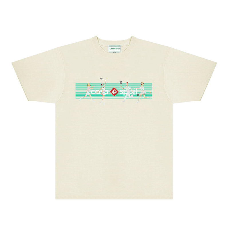 Casablanca T Shirts Fashion Print Street
