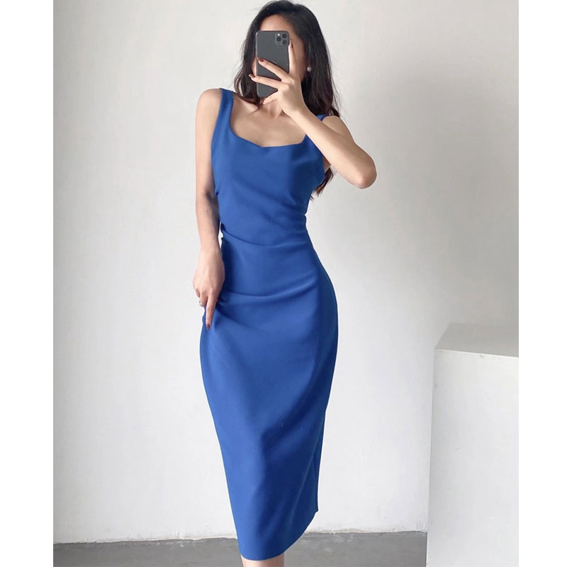 Women Dresses Dress Pleated Backless Sexy