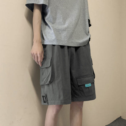 Men Beach Shorts Multi-Pocket Casual Beach Shorts