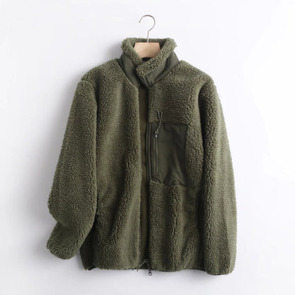Women Cotton Coat Windproof Polar Fleece Thermal Coat