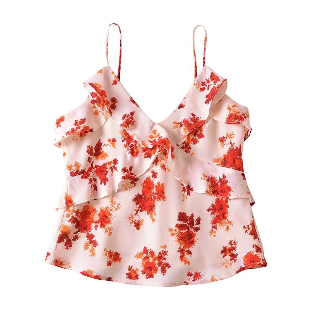 Women Tops Summer Vintage Floral Sling Top