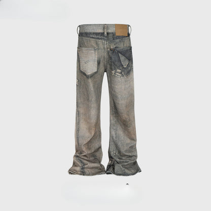 MIJKO Men's Vintage Pants MIJKO Men's Women's Ripped Printed Jeans