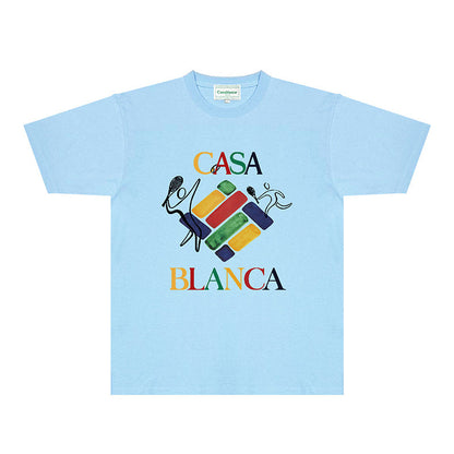 Casablanca T Shirts Fashion Print Street
