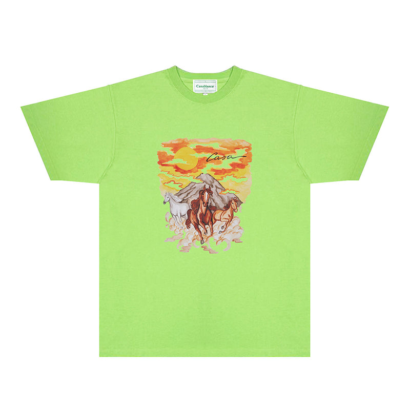 Casablanca T Shirts Fashion Print Street