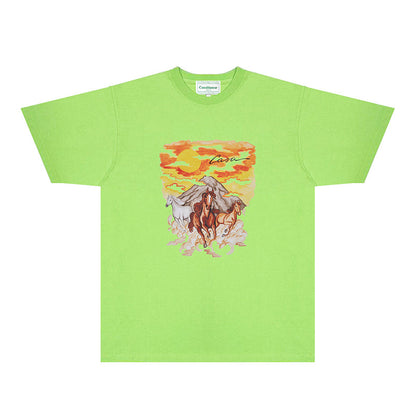 Casablanca T Shirts Fashion Print Street