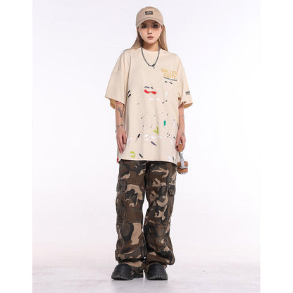 Unisex T-Shirts GALLERY DEPT Washed Graffiti Print Tee