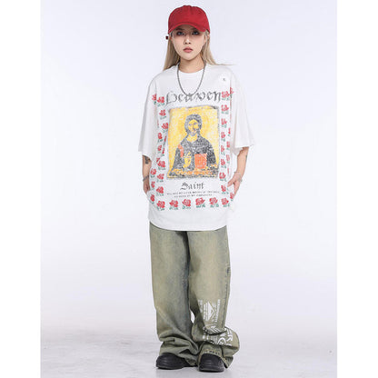 Unisex T-Shirts Saint Michael VINTAGE Jesus Sanskrit Vintage Print T-Shirt