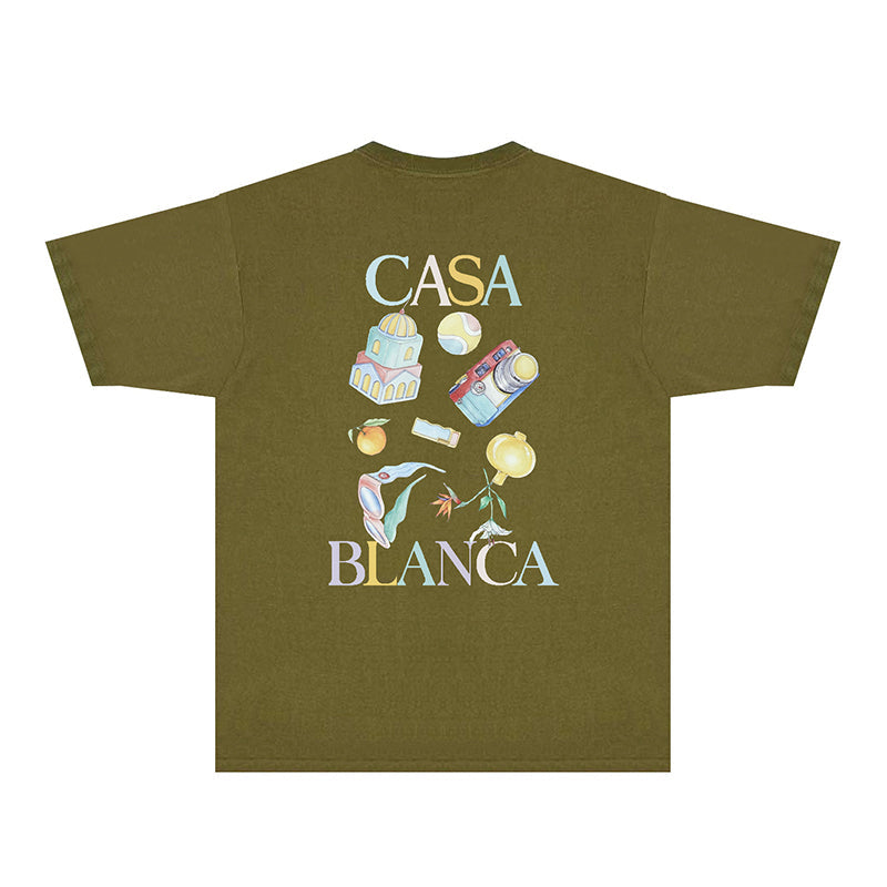 Casablanca T Shirts Fashion Print Street