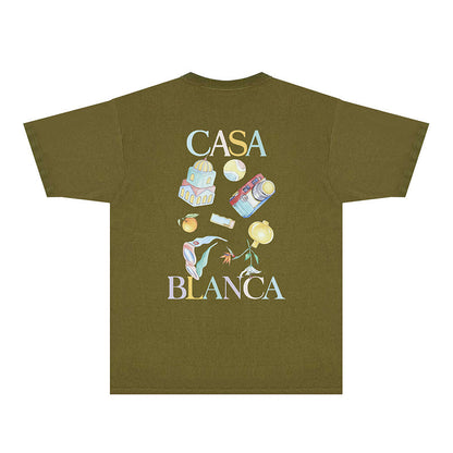 Casablanca T Shirts Fashion Print Street