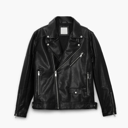 Men Motorcycle Jacket Autumn and Winter Faux Leather Motorcycle Jacket Jacket 3427/301