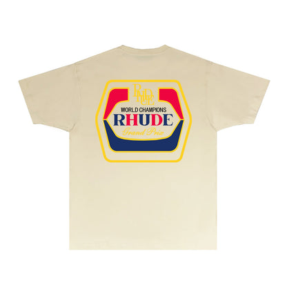 Rhude T Shirts Printed Trendy Pure Cotton