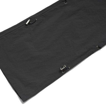 Men Sweatpants Flared Casual Pants Loose Knee Pleated Drawstring Wide Leg Mop Pants