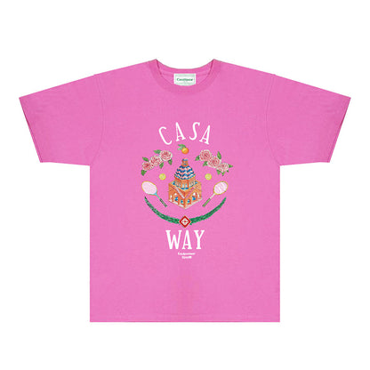 Casablanca T Shirts Fashion Print Street