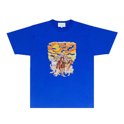 Casablanca T Shirts Fashion Print Street