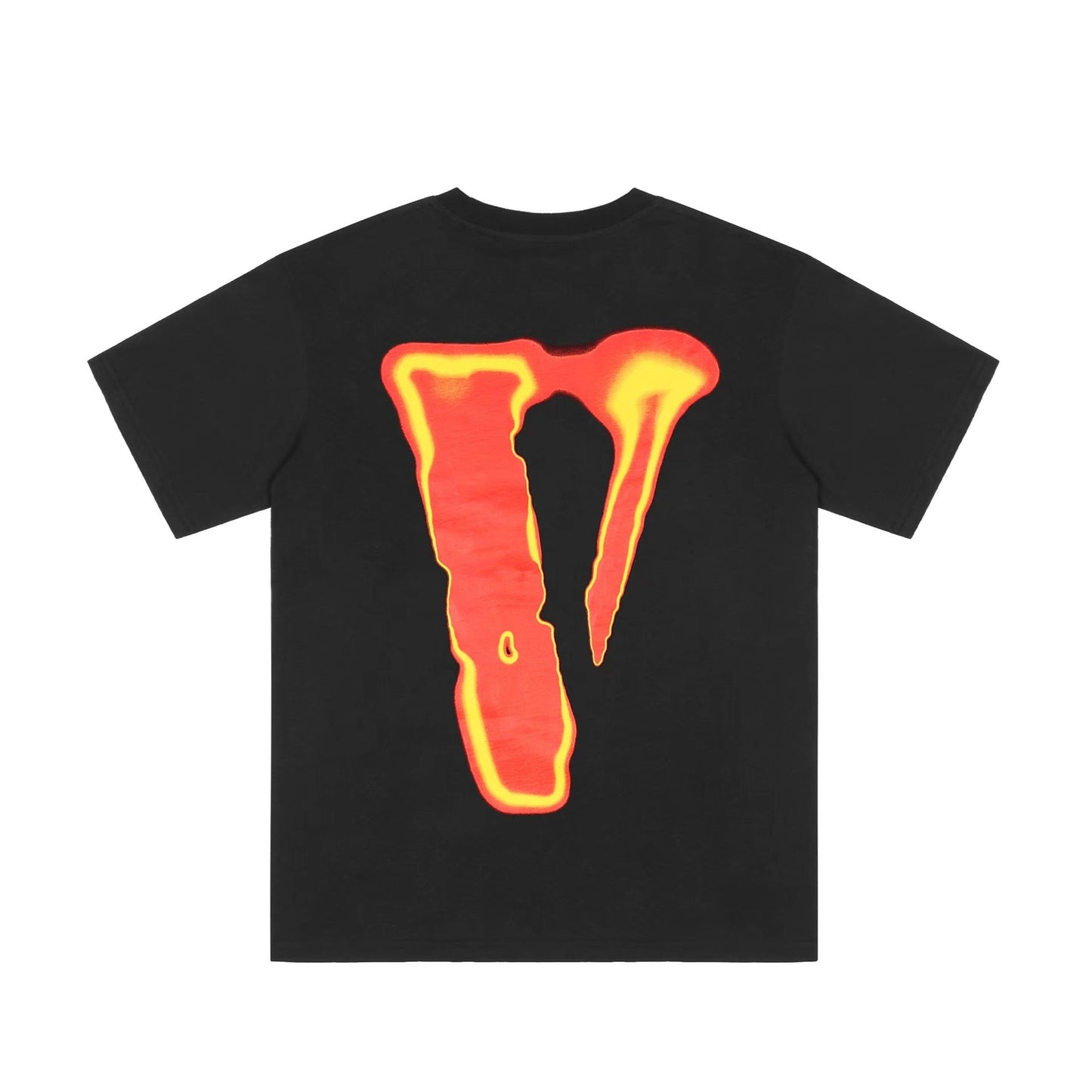 Vlone T Shirts Devil Messenger Large V Printed Short Sleeve T-shirt Men and Women Couple Hip Hop Half Sleeve