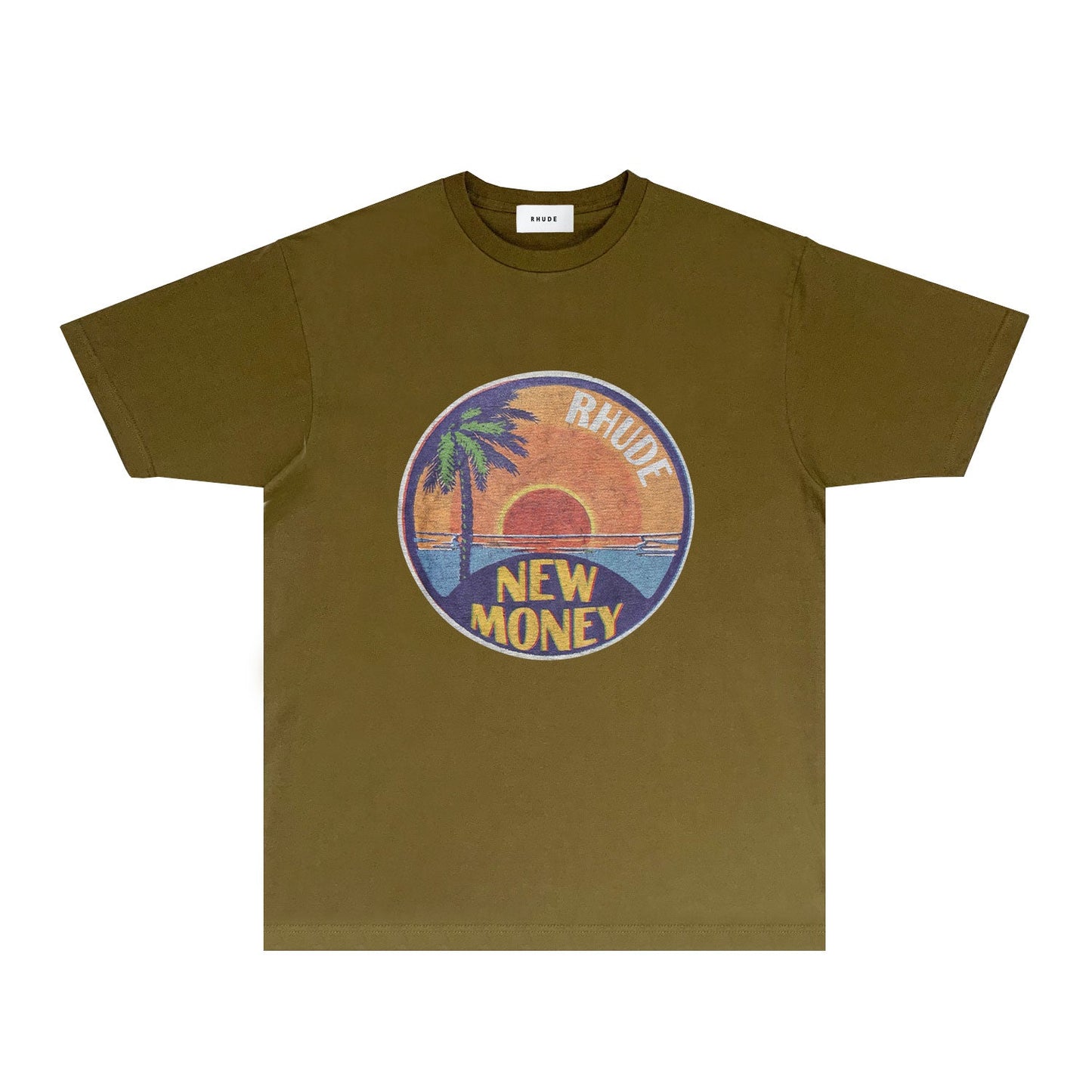 Rhude T Shirts Printed Trendy Pure Cotton