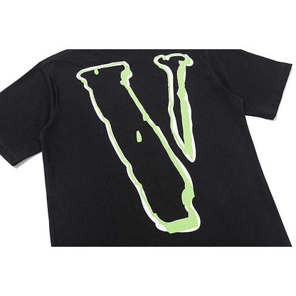 Vlone T Shirts Big V Figure Printing Stylish Loose Short Sleeve T-shirt Men and Women